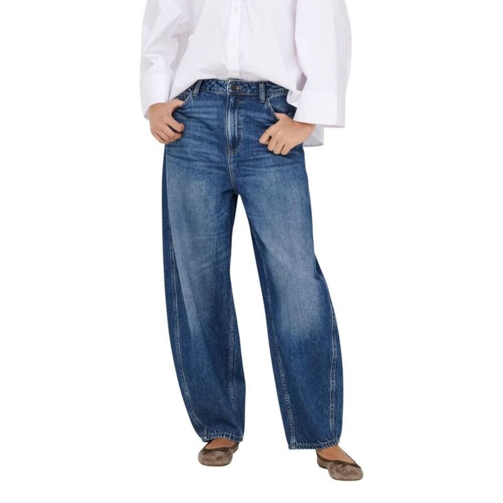 Jacqueline De Yong Blue Cotton Mom Women's Jeans